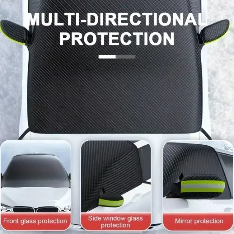 Car Snow Shield Front Windshield Snow Shield Winter Frost and Freeze Windows Winter Car Clothing Cover Thickened Half Cover