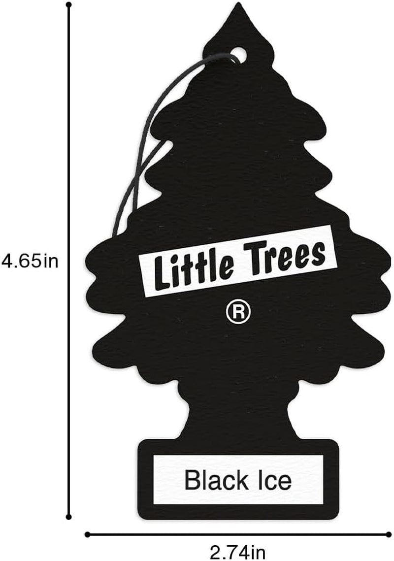 Air Fresheners Car Air Freshener. Hanging Tree Provides Long Lasting Scent for Auto or Home. Black Ice, 24 Air Fresheners